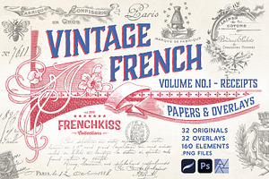 Vintage French Papers & Overlays V.1