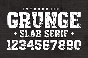 Grunge Slab Serif - Display Font
