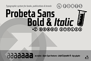 Probeta Sans Bold & Italic -4 fonts, a Sans Serif Font by deFharo (Thumbnail 1 of 8)
