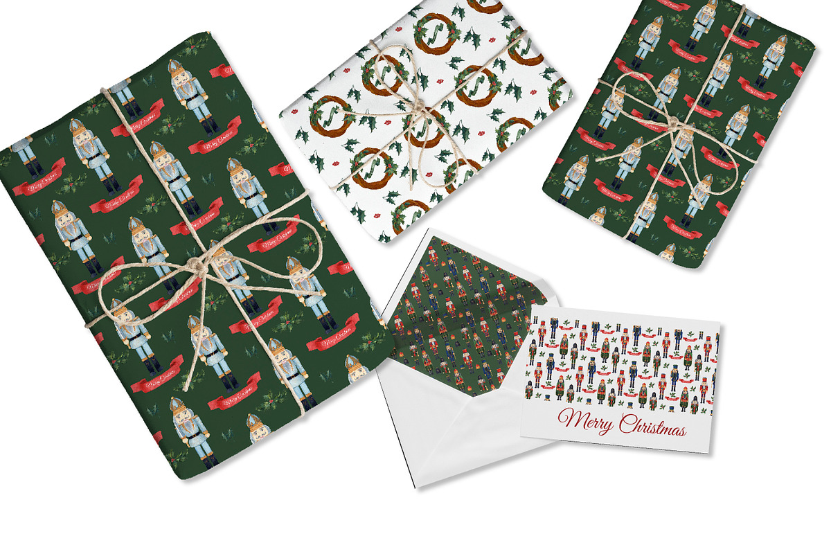 Watercolor Christmas Nutcrackers, an Illustration by s.yanyeva (Photo 7 of 7)