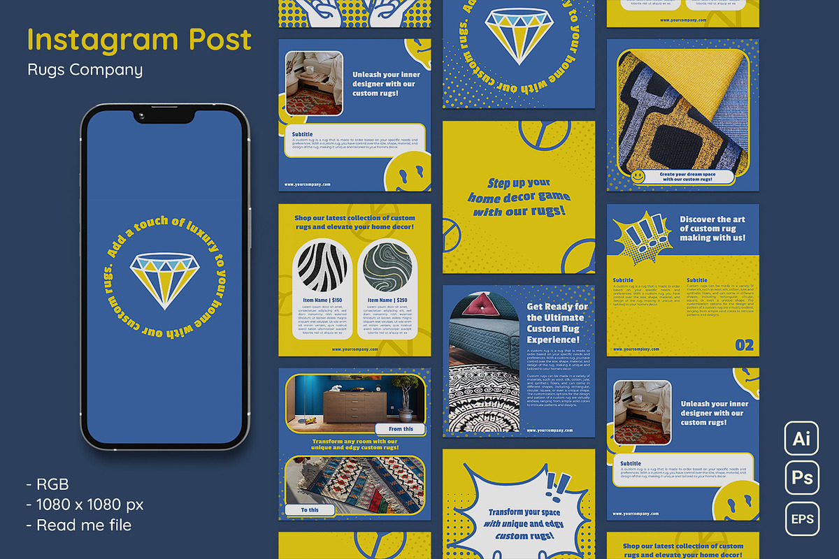 Rugs Company Instagram Post, a Social Media Template by Fannan Studio (Photo 2 of 3)