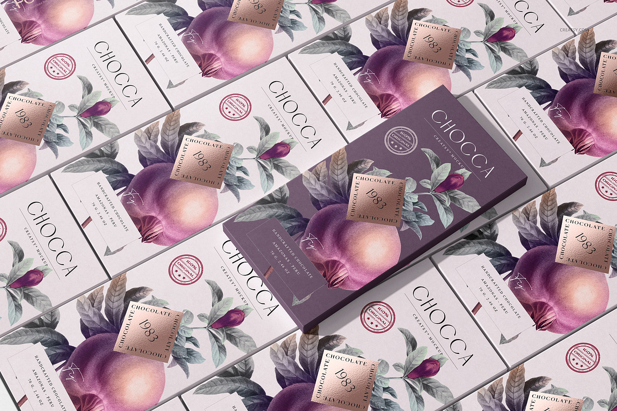Chocolate Bar Packaging Mockup v.2, a Packaging Mockup by creatsy5 (Photo 10 of 13)