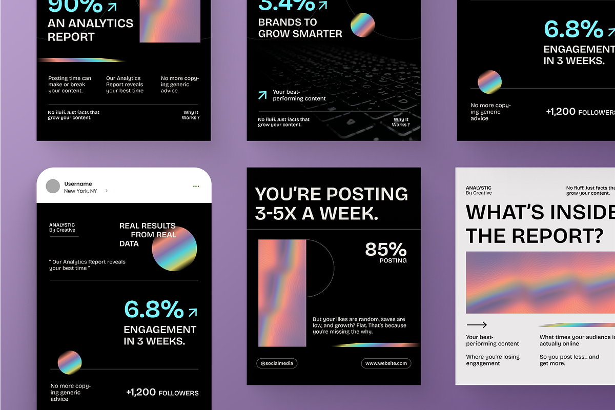 Analytics Report Instagram Post, a Social Media Template by SquidPixey (Photo 6 of 6)