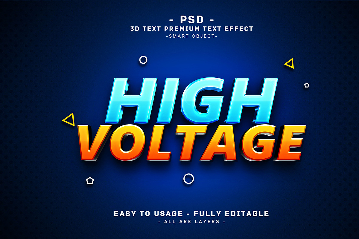 High Voltage Editable 3D Text Effect, a Layer Style Add-On by Md Jahidul99