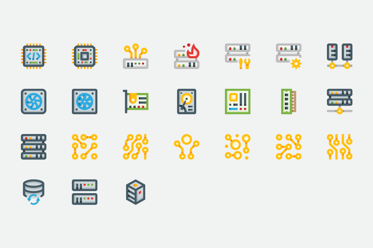 Basicons / Hardware / Servers, an Icon by Danil Polshin