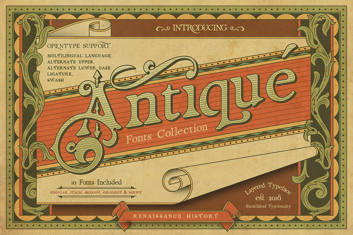Renaissance Garden - Layered font