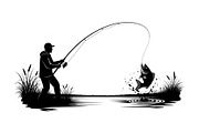 Fishing Silhouette Vector Bundle, an Illustration by hafijul (Thumbnail 30 of 51)