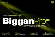 Biggan Pro, a Sans Serif Font by artism_design (Thumbnail 1 of 9)