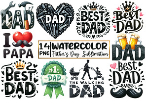 Father's Day PNG  Sublimation Bundle, an Illustration by Designworld
