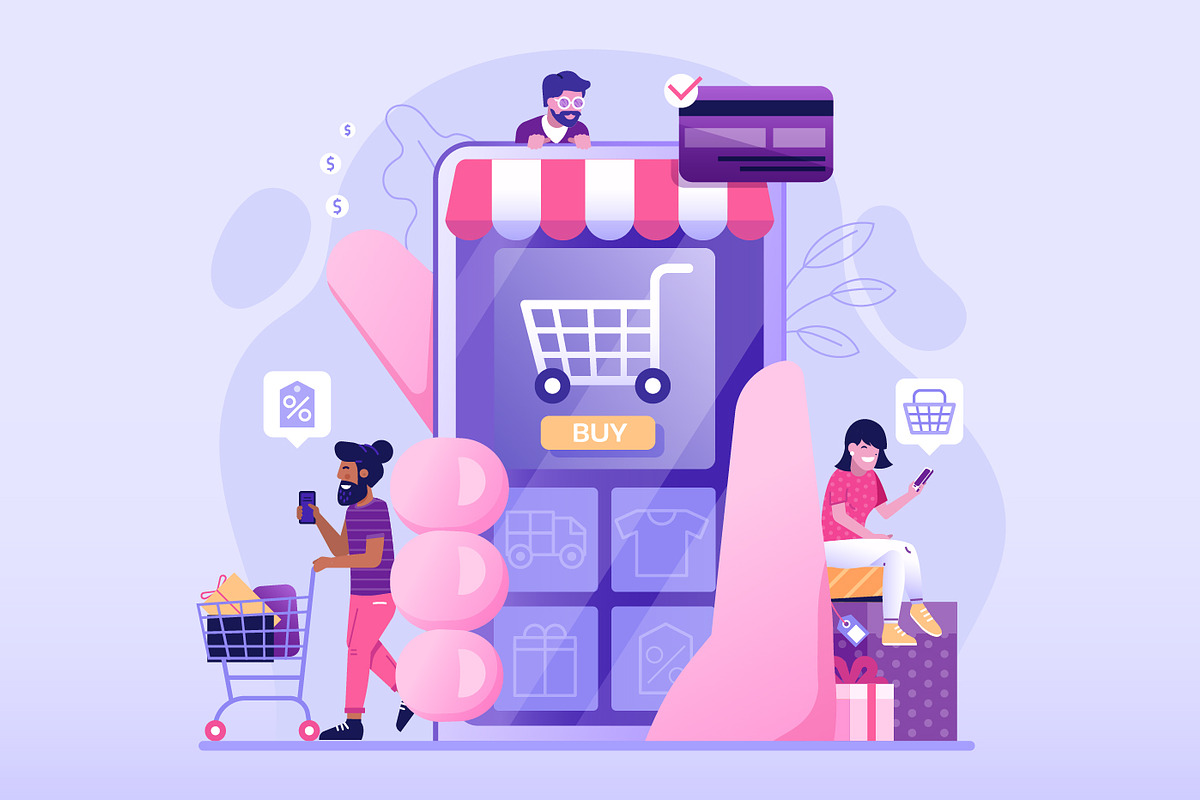 Online Shopping Web Illustrations, a Person Illustration by Alex Krugli (Photo 8 of 14)