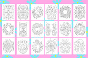 Flowers Coloring Book, a Decorative Illustration by Line Store (Thumbnail 5 of 7)