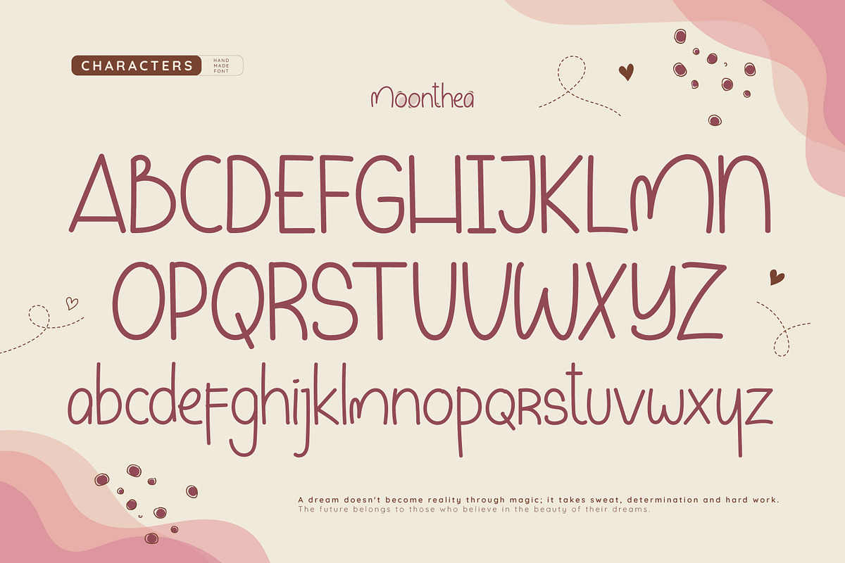 Moonthea Friendly Handwritten Font, a Handwritten Font by infernostudio3 (Photo 8 of 11)