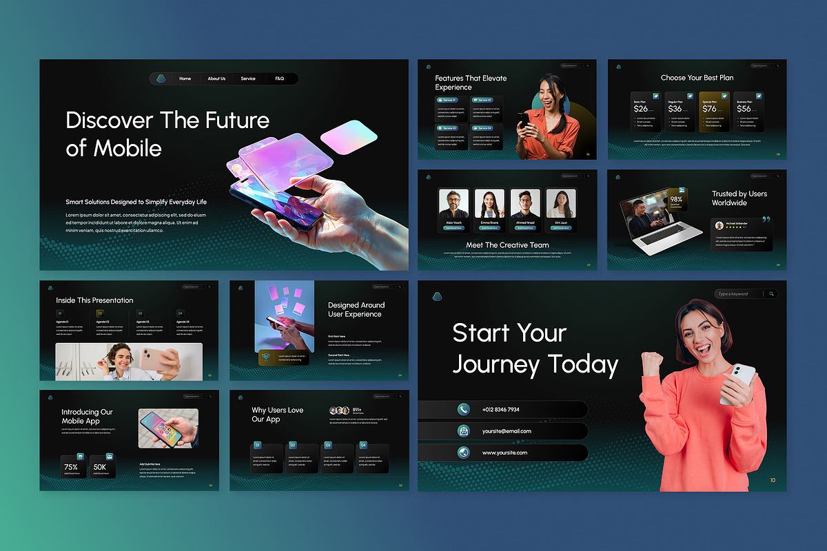 Mobile App Promo Google Slides, a Presentation Template by Antstheme (Photo 4 of 4)