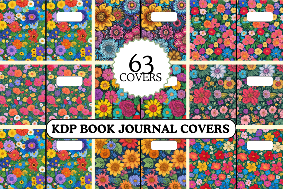 KDP Book Cover Floral Design Canva, a Templates & Theme by Digitynpro