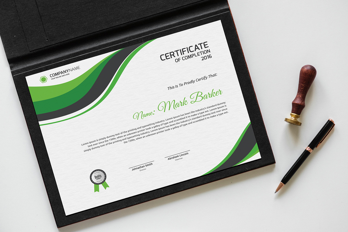 Certificate Word | PSD | AI, a Stationery Template by Curve Design (Photo 6 of 6)