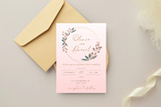 Pink Gold Wedding Party Invitation, an Invitation Template by SweetDesigncraft (Thumbnail 1 of 4)