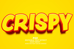 Crispy 3D PSD Editable Text Effect