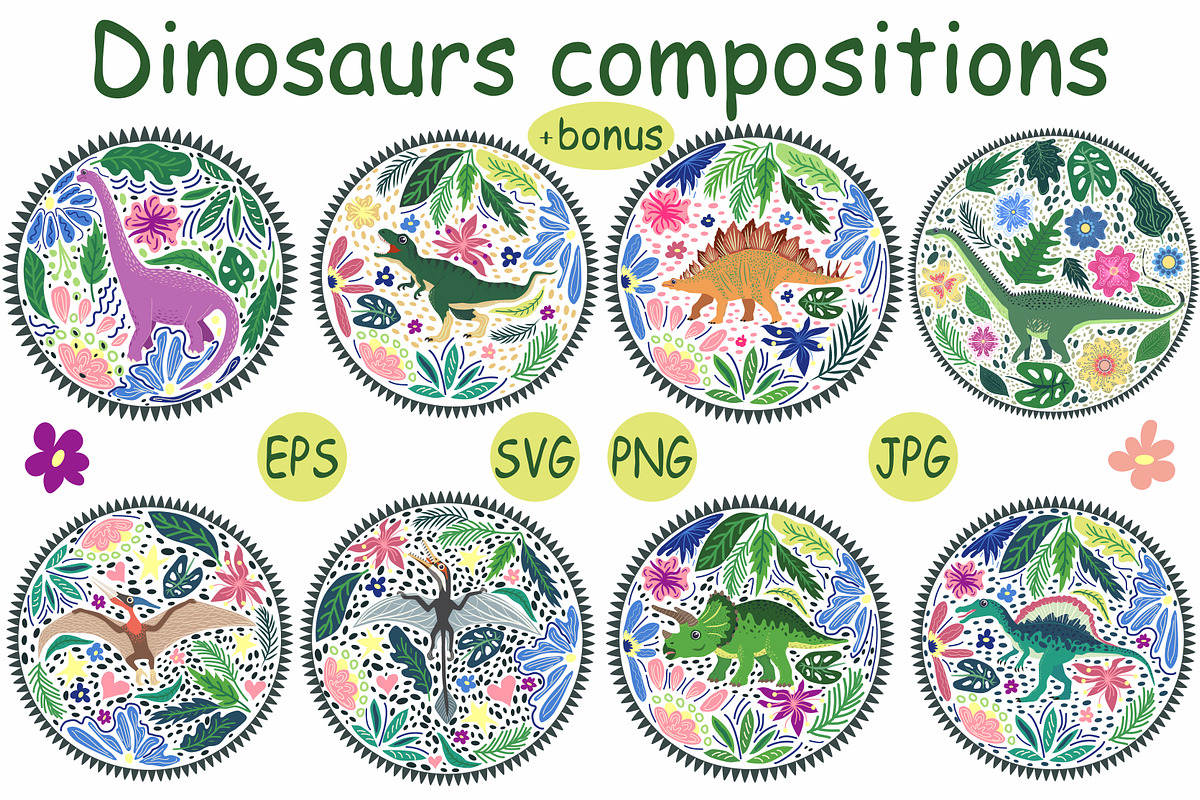 Era of Dinosaurs Patterns, a Pattern Graphic by Michiru13 (Photo 13 of 17)