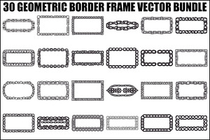 Chain Border Frame SVG Bundle, an Illustration by Designs_River