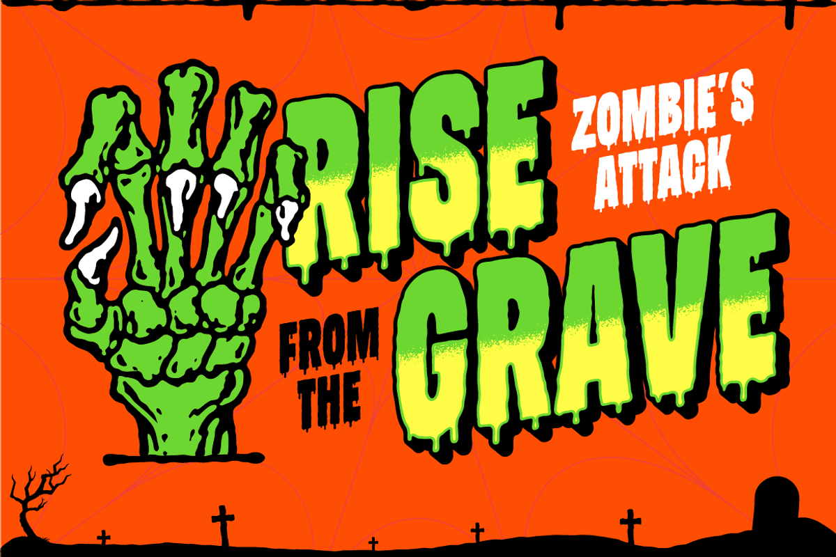 Hellbumps - Classic Horror Typeface, a Sans Serif Font by Roams Type (Photo 2 of 7)
