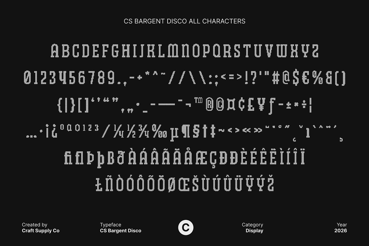 CS Bargent Disco, a Slab Serif Font by Craft Supply Co. (Photo 8 of 8)