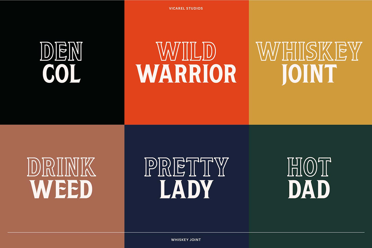 Whiskey Joint // Vintage Font, a Font by Vicarel Studios (Photo 9 of 13)