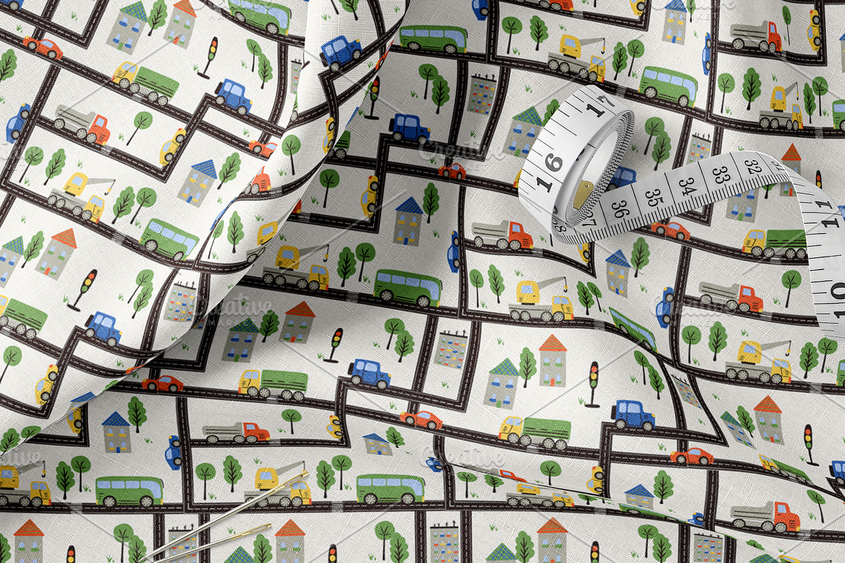 Kids Construction Seamless Patterns, a Pattern Graphic by Oksana Dovhopol Art (Photo 3 of 15)