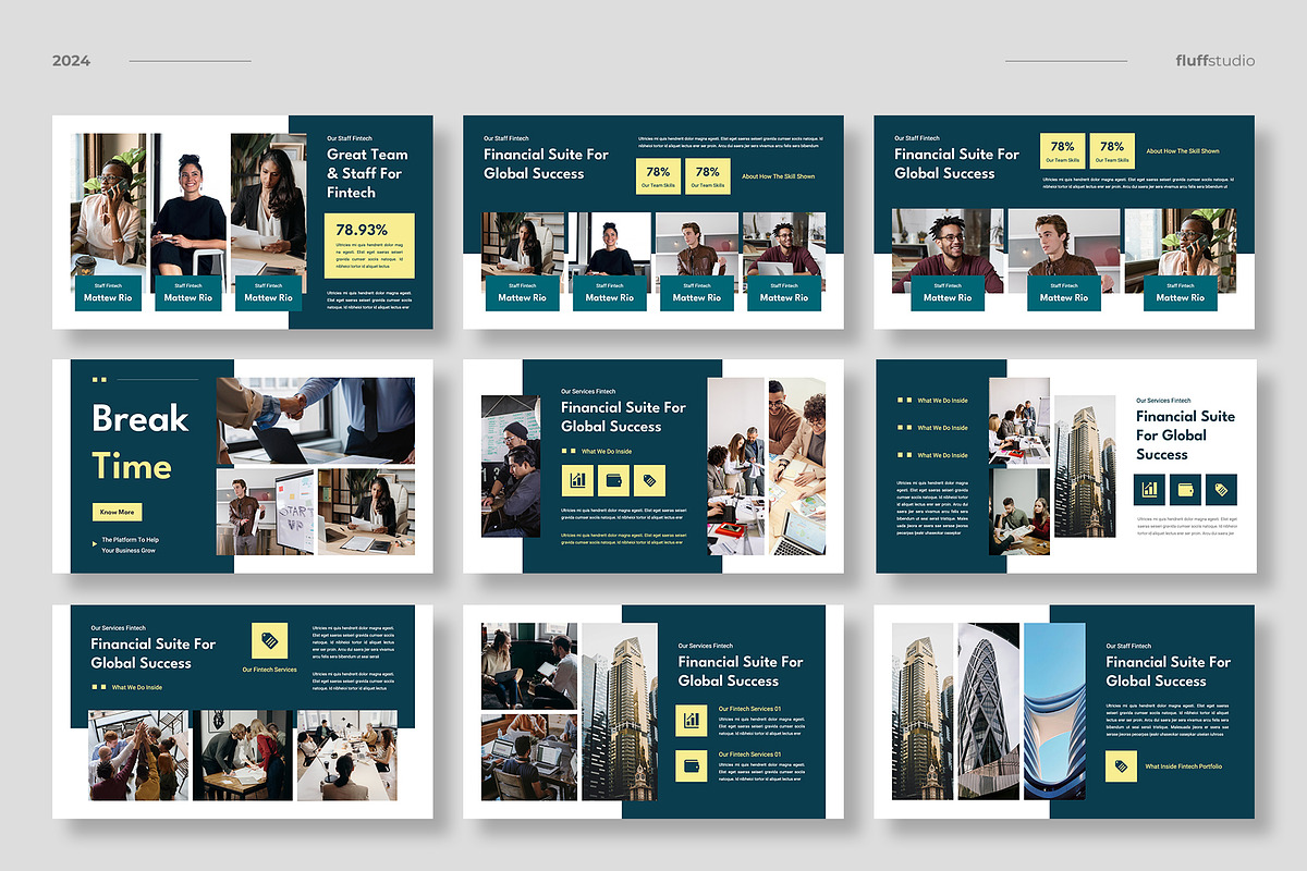 Fintech Google Slides Template, a Presentation Template by fluffstudio (Photo 3 of 4)