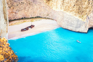 Navagio beach on Zakynthos island