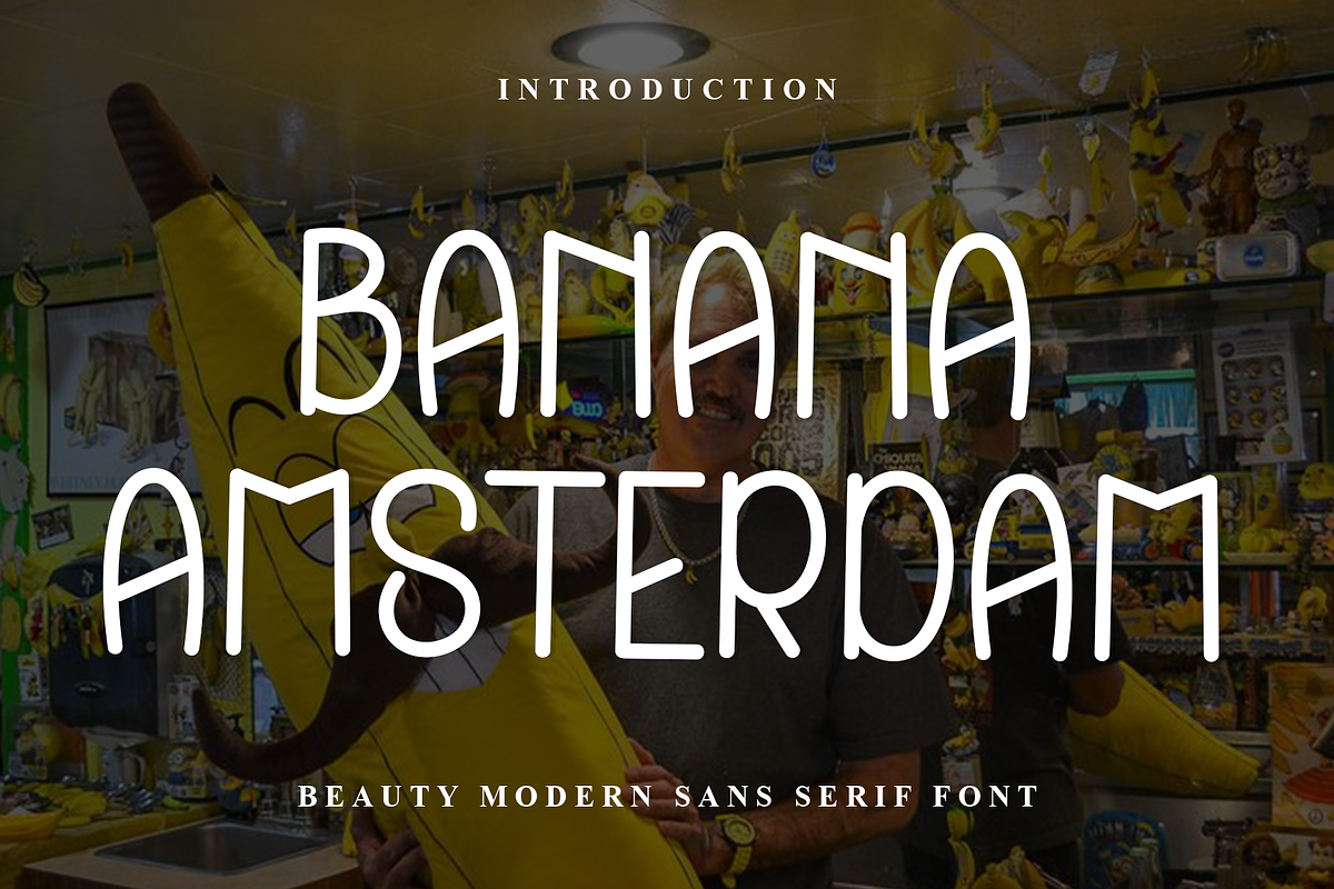 Banana Amsterdam, a Sans Serif Font by FreshTypeINK (Photo 1 of 8)