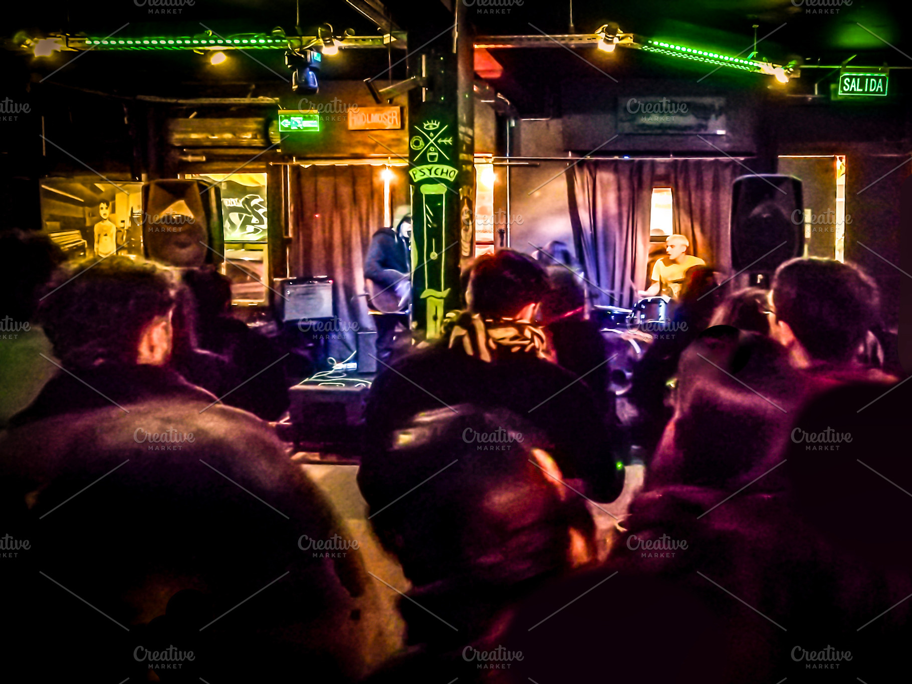 Live music performance in dark venue, a Sports & Recreation Photo by DanFLCreativo