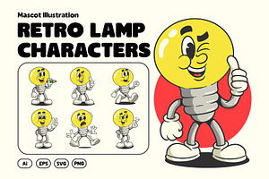 Retro Lamp Characters