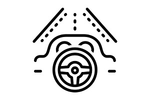 Drives driving black icon, an Outline Icon by Creative priyanka