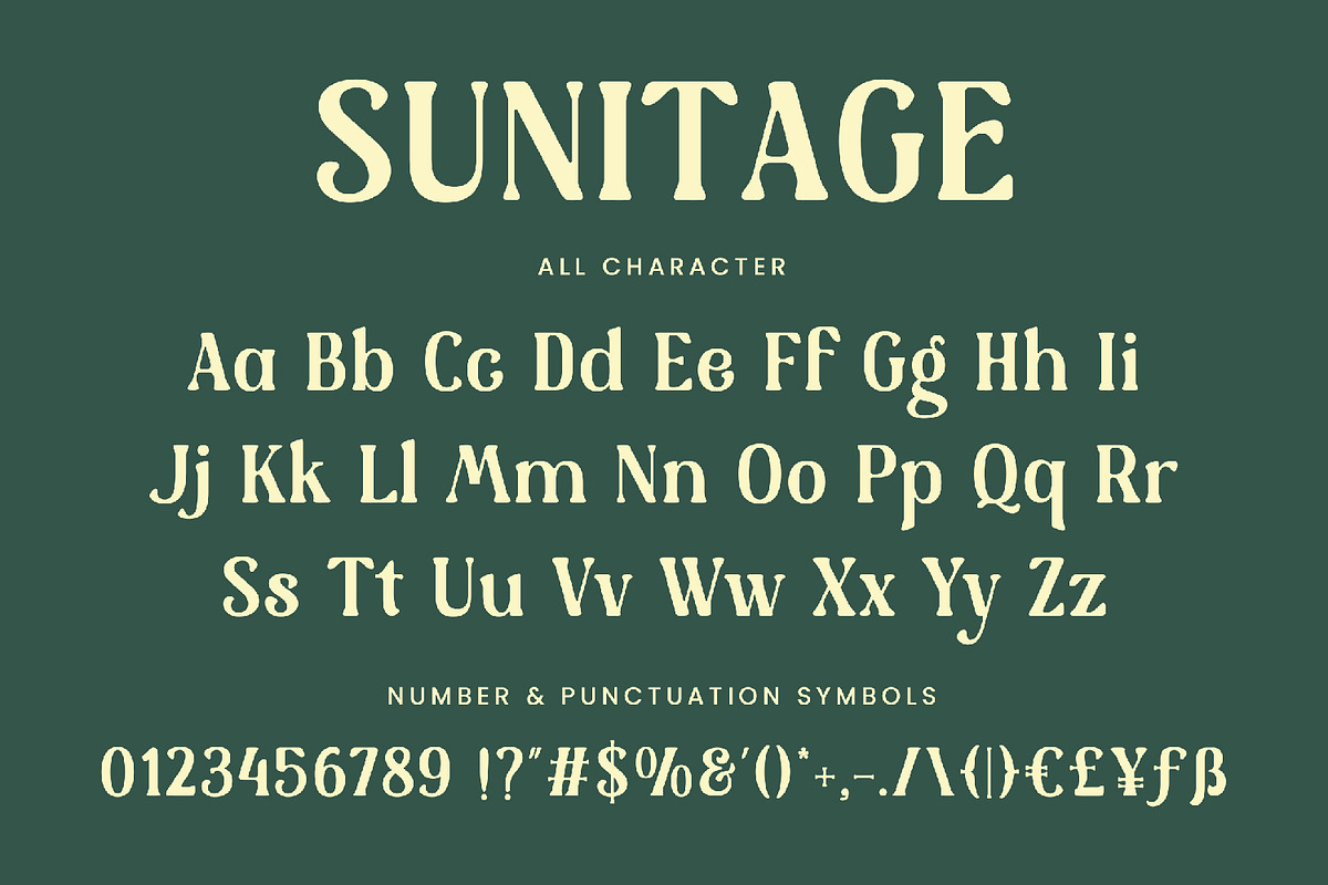 Sunitage - Vintage Display Font, a Handwritten Font by AQR Studio (Photo 7 of 8)