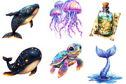 Magical Ocean Sublimation Clipart, an Illustration by Watercolor design (Thumbnail 3 of 5)