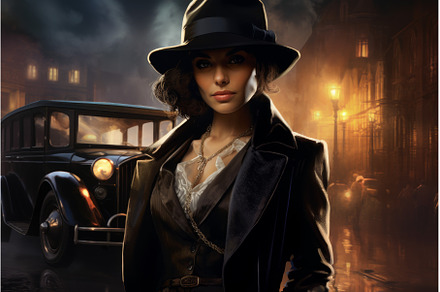 Chic Gangster woman art. Generate Ai, an Arts & Entertainment Photo by Ylivdesign