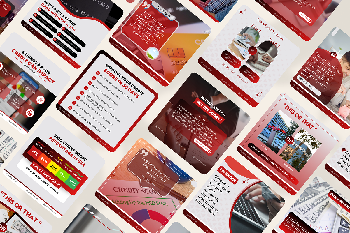 Credit Repair - Canva Templates, a Social Media Template by Viral Content Design (Photo 11 of 14)