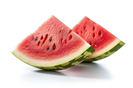 Sliced watermelon on white background. Generative AI, a Food & Drink Photo by AlyaAnd