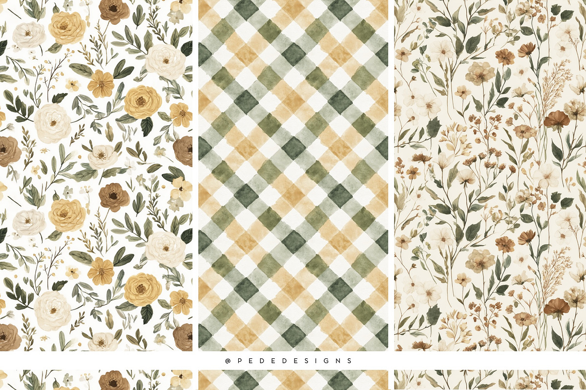 Cottage Living Collection, a Decorative Illustration by PeDe Designs