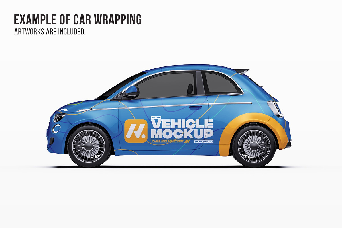Premium Electric City Car Mockup Set, an Advertising Mockup by Halal Graphic Studio (Photo 7 of 16)