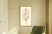 Watercolor Balloons Clipart Set, a Decorative Illustration by Sunshine Art (Thumbnail 7 of 8)