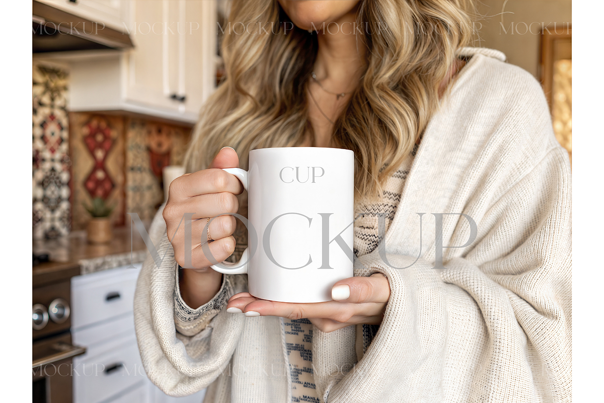 Styled Mug Mockup with Woman Holding, a Product Mockup by MockupWizard (Photo 1 of 3)