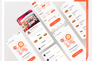 Foodhunt- Food Delivery app ui kit, a Templates & Theme by Design-Craft (Thumbnail 4 of 6)
