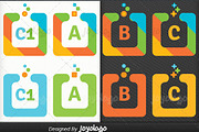 Colorful Flat Cube Logo Maker Set, a Branding & Logo Template by joyologo (Thumbnail 3 of 3)