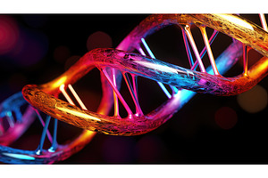 chromosomes 3d dna ai generated, an Arts & Entertainment Photo by pikepicture