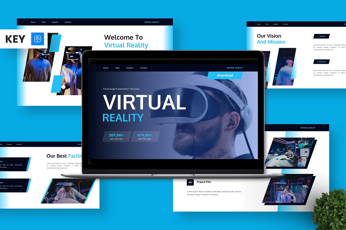 Virtual Reality - Technology Keynote, a Presentation Template by Deepslide Studio (Photo 1 of 6)