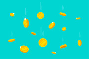 Coins Money Falling Vector, an Illustration by vladwel (Thumbnail 2 of 2)