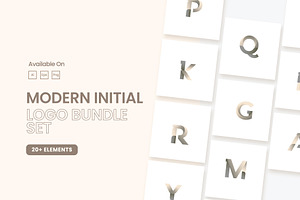 Modern Initial Logo Bundle Template
