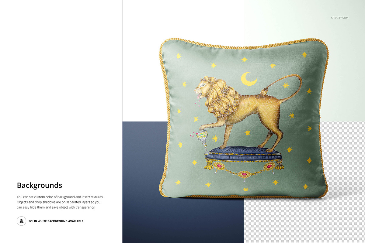 Silk Cushion with Braid Mockup Set, a Product Mockup by creatsy5 (Photo 18 of 20)