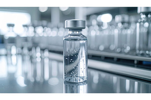 Sterile glass vial on pharmaceutical, a Technology Photo by Igor Tichonow